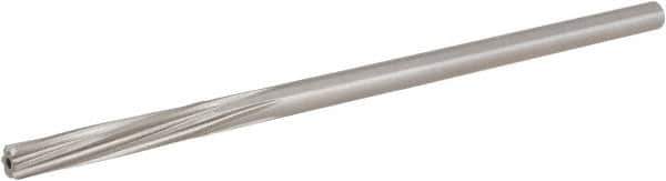 Hertel - 13/64" High Speed Steel 6 Flute Chucking Reamer - Spiral Flute, 0.1945" Straight Shank, 1-1/4" Flute Length, 5" OAL - Eagle Tool & Supply