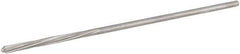 Hertel - 3/64" High Speed Steel 4 Flute Chucking Reamer - Spiral Flute, 0.0455" Straight Shank, 1/2" Flute Length, 2-1/2" OAL - Eagle Tool & Supply