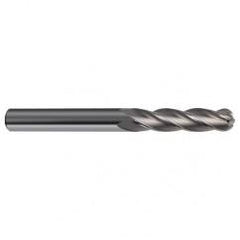 3mm Dia. - 75mm OAL - 30 Helix Bright CBD Ball Nose EM - 4 FL - Eagle Tool & Supply