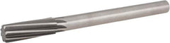 Hertel - 23/32" High Speed Steel 8 Flute Chucking Reamer - Spiral Flute, 9/16" Straight Shank, 2-1/4" Flute Length, 9" OAL - Eagle Tool & Supply