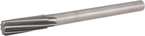 Hertel - 3/4" High Speed Steel 8 Flute Chucking Reamer - Spiral Flute, 5/8" Straight Shank, 2-1/2" Flute Length, 9-1/2" OAL - Eagle Tool & Supply