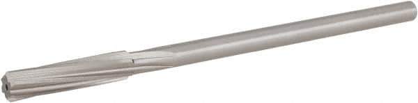 Hertel - 19/64" Cobalt 6 Flute Chucking Reamer - Spiral Flute, 0.2792" Straight Shank, 1-1/2" Flute Length, 6" OAL - Eagle Tool & Supply