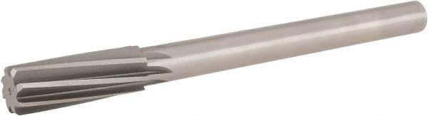 Hertel - 29/32" Cobalt 8 Flute Chucking Reamer - Spiral Flute, Straight Shank, 2-5/8" Flute Length, 10" OAL - Eagle Tool & Supply