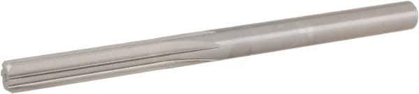 Hertel - 21/64" High Speed Steel 6 Flute Chucking Reamer - Straight Flute, 21/64" Straight Shank, 1-1/2" Flute Length, 4-5/8" OAL - Eagle Tool & Supply