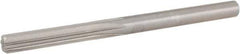 Hertel - 19/64" High Speed Steel 6 Flute Chucking Reamer - Straight Flute, 19/64" Straight Shank, 1-1/2" Flute Length, 4-3/8" OAL - Eagle Tool & Supply