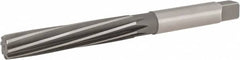 Hertel - 1-1/8" Diam, Straight Shank, 5.81" Flute, Hand Reamer - Eagle Tool & Supply