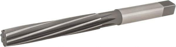 Hertel - 17/32" Diam, Straight Shank, 3.13" Flute, Hand Reamer - Spiral Flute, 6-1/4" OAL, Left Hand Spiral, Right Hand Cut, 8 Flutes, High Speed Steel - Eagle Tool & Supply