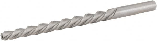 Hertel - #4 Pin, 0.2604" Diam, 0.2071" Small End, 17/64" Diam Straight Shank, 2-9/16" Flute, Taper Pin Reamer - Eagle Tool & Supply
