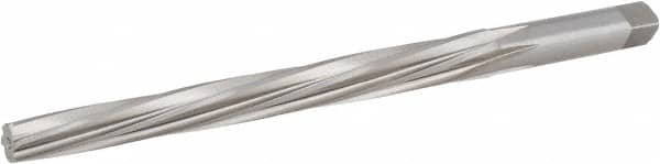 Hertel - #8 Pin, 0.505" Diam, 0.3971" Small End, 7/16" Diam Straight Shank, 5-3/16" Flute, Taper Pin Reamer - Eagle Tool & Supply