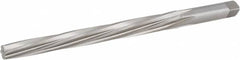 Hertel - #8 Pin, 0.505" Diam, 0.3971" Small End, 7/16" Diam Straight Shank, 5-3/16" Flute, Taper Pin Reamer - Eagle Tool & Supply