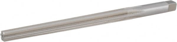 Hertel - #9 Pin, 0.6066" Diam, 0.4805" Small End, 9/16" Diam Straight Shank, 6-1/16" Flute, Taper Pin Reamer - Eagle Tool & Supply