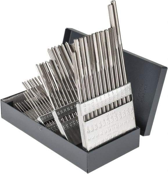 Hertel - #1 to #60, Chucking Reamer Set - Straight Flute, Right Hand Cut, 60 Pieces - Eagle Tool & Supply