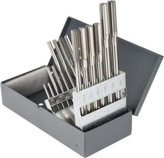 Hertel - 0.124" to 0.501", Chucking Reamer Set - Straight Flute, Right Hand Cut, 14 Pieces - Eagle Tool & Supply