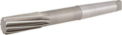 Hertel - 1-7/16" High Speed Steel 8 Flute Chucking Reamer - Spiral Flute, 4MT Morse Taper Shank, 3-1/4" Flute Length, 12" OAL - Eagle Tool & Supply