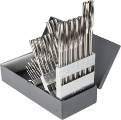Hertel - 1/16" to 1/2", Chucking Reamer Set - Spiral Flute, Right Hand Cut, 29 Pieces - Eagle Tool & Supply