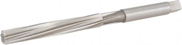 Hertel - 19/64" Diam, Straight Shank, 2-1/4" Flute, Hand Reamer - Eagle Tool & Supply