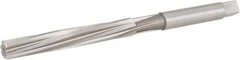 Hertel - 7/16" Diam, Straight Shank, 2-3/4" Flute, Hand Reamer - Spiral Flute, 5-1/2" OAL, Left Hand Spiral, Right Hand Cut, 6 Flutes, High Speed Steel - Eagle Tool & Supply