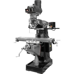 Jet - 9" Table Width x 49" Table Length, Electronic Variable Speed Control, 3 Phase Knee Milling Machine - R8 Spindle Taper, 3 hp - Eagle Tool & Supply