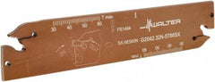 Walter - 1.2598" Blade Height, 5.9055" OAL, Neutral Cut, Double End Indexable Cut-Off Blade - 60mm Max Depth of Cut, G2042 N Blade - Eagle Tool & Supply