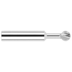 Harvey Tool - 9/64" Diam 300° Wrap Angle 0.13" LOC 4-Flute Uncoated Undercut End Mill - Exact Industrial Supply