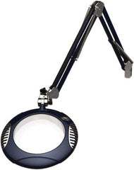 O.C. White - 43 Inch, Spring Suspension, Clamp on, LED, Spectre Blue, Magnifying Task Light - 8 Watt, 7.5 and 15 Volt, 2x Magnification, 5-1/4 Inch Wide, 7-1/2 Inch Long - Eagle Tool & Supply