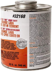 Oatey - 32 oz All-Purpose Medium Bodied Cement - Orange, Use with PVC & CPVC - Eagle Tool & Supply