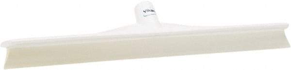 Vikan - 19.67" Rubber Blade Floor Squeegee - Single Edge, White, Plastic Holder - Eagle Tool & Supply