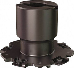 Seco - Shell Mount Connection, 0.8071" Cutting Width, 0.807" Depth of Cut, 3" Cutter Diam, 3/4" Hole Diam, 10 Tooth Indexable Slotting Cutter - R335.19 Toolholder, 335.19-1103 Insert - Eagle Tool & Supply