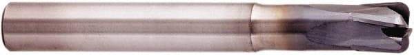 Niagara Cutter - 3/8", 4 Flute, Single End, Solid Carbide, 0.08" Corner Radius End Mill - 3" OAL, 20° Helix, Right Hand Flute, 3/8" LOC, Right Hand Cut, 1-1/8" Extended Reach - Eagle Tool & Supply