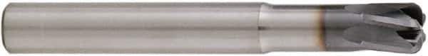 Niagara Cutter - 3/8", 5 Flute, Single End, Solid Carbide, 0.08" Corner Radius End Mill - 3" OAL, 20° Helix, Right Hand Flute, 3/8" LOC, Right Hand Cut, 1-1/8" Extended Reach - Eagle Tool & Supply