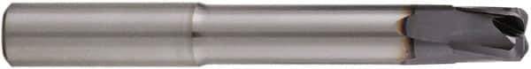 Niagara Cutter - 3/8", 4 Flute, Single End, Solid Carbide, 0.08" Corner Radius End Mill - 3" OAL, 20° Helix, Right Hand Flute, 3/8" LOC, Right Hand Cut, 1-7/8" Extended Reach - Eagle Tool & Supply