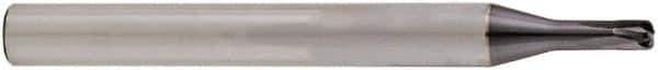 Niagara Cutter - 1/8", 4 Flute, Single End, Solid Carbide, 0.03" Corner Radius End Mill - 2-1/2" OAL, 20° Helix, Right Hand Flute, 1/8" LOC, Right Hand Cut, 3/8" Extended Reach - Eagle Tool & Supply