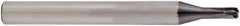 Niagara Cutter - 1/8", 4 Flute, Single End, Solid Carbide, 0.03" Corner Radius End Mill - 2-1/2" OAL, 20° Helix, Right Hand Flute, 1/8" LOC, Right Hand Cut, 3/8" Extended Reach - Eagle Tool & Supply