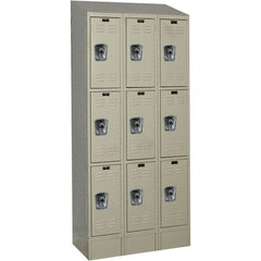 Hallowell - 9 Door, 3 Tier, Ready-Built Wardrobe & Box Lockers - Eagle Tool & Supply