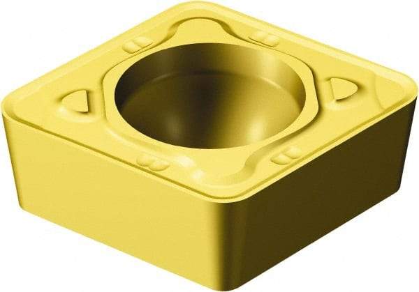 Sandvik Coromant - CCMT32.52 MR Grade 2025 Carbide Turning Insert - TiCN/AI2O3/TiN Finish, 80° Diamond, 3/8" Inscr Circle, 5/32" Thick, 1/32" Corner Radius - Eagle Tool & Supply