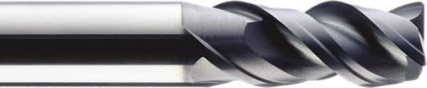 SGS - 5/8", 3 Flute, Single End, Solid Carbide, 0.04" Corner Radius End Mill - 3-1/2" OAL, Right Hand Flute, 1-1/2" LOC, Right Hand Cut - Eagle Tool & Supply