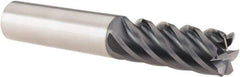 SGS - 1/2", 6 Flute, Single End, Solid Carbide, 0.03" Corner Radius End Mill - 3" OAL, 41° Helix, Right Hand Flute, 1-1/4" LOC, Right Hand Cut - Eagle Tool & Supply