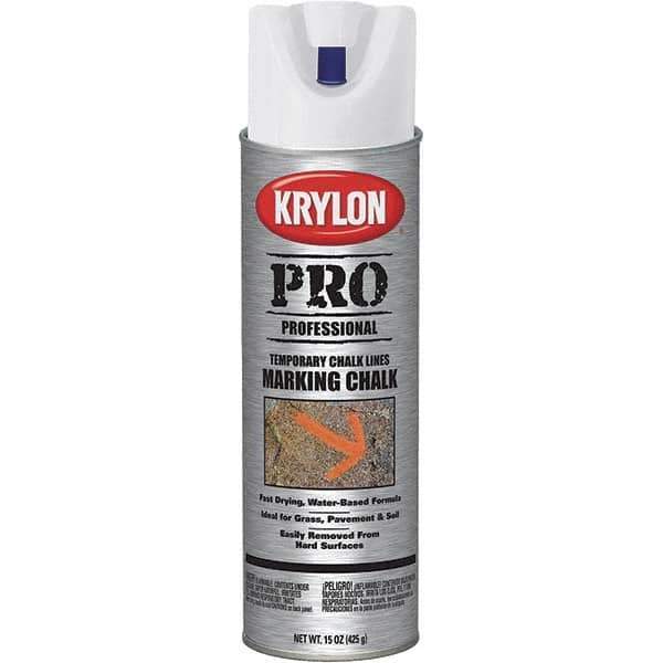 Krylon - 15 fl oz White Marking Chalk - Solvent Base Formula - Eagle Tool & Supply