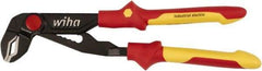 Wiha - 10" OAL, 2" Max Capacity, Water Pump Tongue & Groove Pliers - Straight Straight, Soft Grip Handles - Eagle Tool & Supply