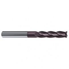 10mm Dia. x 100mm Overall Length 4-Flute Square End Solid Carbide SE End Mill-Round Shank-Center Cut-Firex - Eagle Tool & Supply
