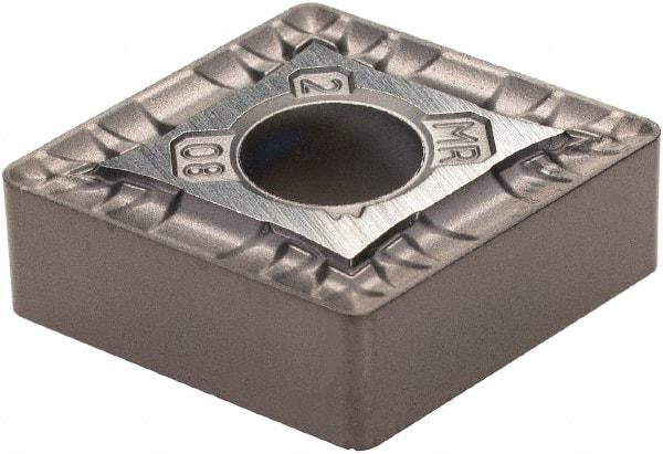 Kennametal - CNMG432 MR Grade KCU10 Carbide Turning Insert - AlTiN Finish, 80° Diamond, 1/2" Inscr Circle, 3/16" Thick, 1/32" Corner Radius - Eagle Tool & Supply