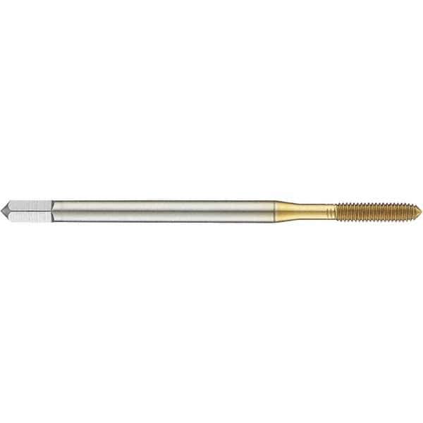 Guhring - M3.5x0.60 Metric 6HX D5/D6 Thread Limit Modified Bottoming Thread Forming Tap - High Speed Steel, TiN Finish, 56mm OAL, 20mm Thread Length, Right Hand Thread, Series 921 - Eagle Tool & Supply