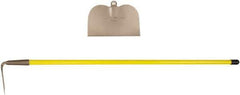 Ampco - 4-1/2" High x 6" Wide Square Aluminum Hoe - 55" Long Fiberglass Straight Handle - Eagle Tool & Supply