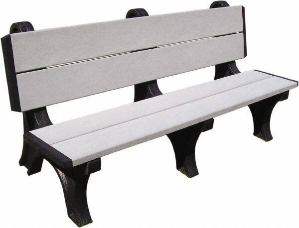 Vestil - 4' Long x 28" Wide, Recycled Plastic Bench Seat - Eagle Tool & Supply