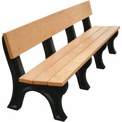 Vestil - 8' Long x 26-1/4" Wide, Recycled Plastic Bench Seat - Eagle Tool & Supply