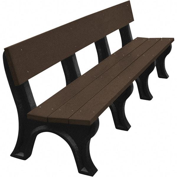 Vestil - 8' Long x 26-1/4" Wide, Recycled Plastic Bench Seat - Eagle Tool & Supply