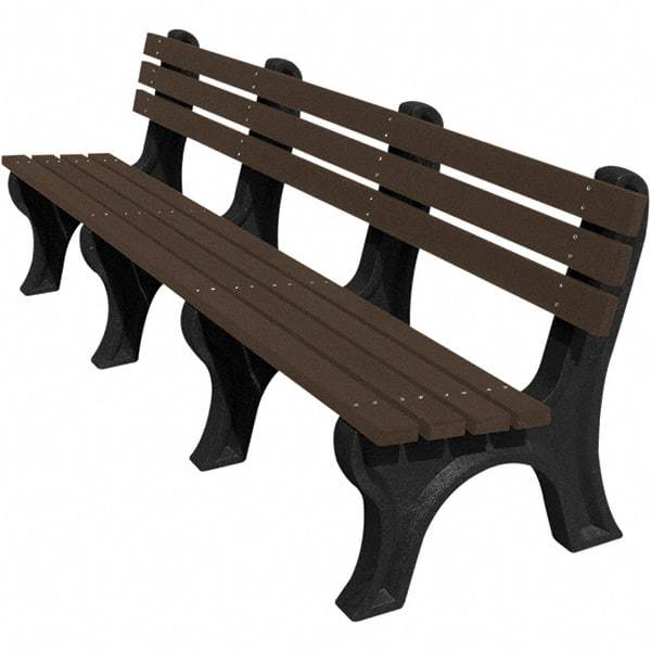 Vestil - 8' Long x 26-1/4" Wide, Recycled Plastic Bench Seat - Eagle Tool & Supply