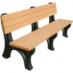 Vestil - 6' Long x 26-1/8" Wide, Recycled Plastic Bench Seat - Eagle Tool & Supply