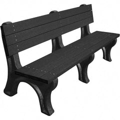 Vestil - 6' Long x 26-1/8" Wide, Recycled Plastic Bench Seat - Eagle Tool & Supply