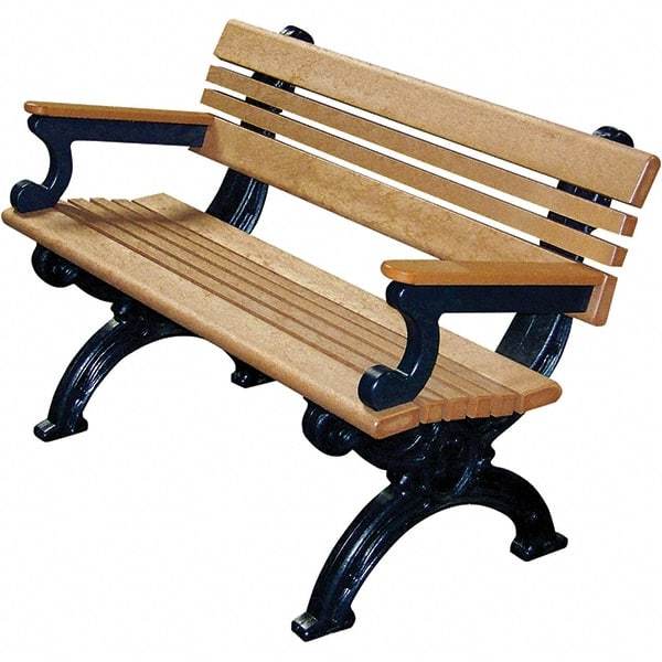 Vestil - 4' Long x 26-3/4" Wide, Recycled Plastic Bench Seat - Eagle Tool & Supply